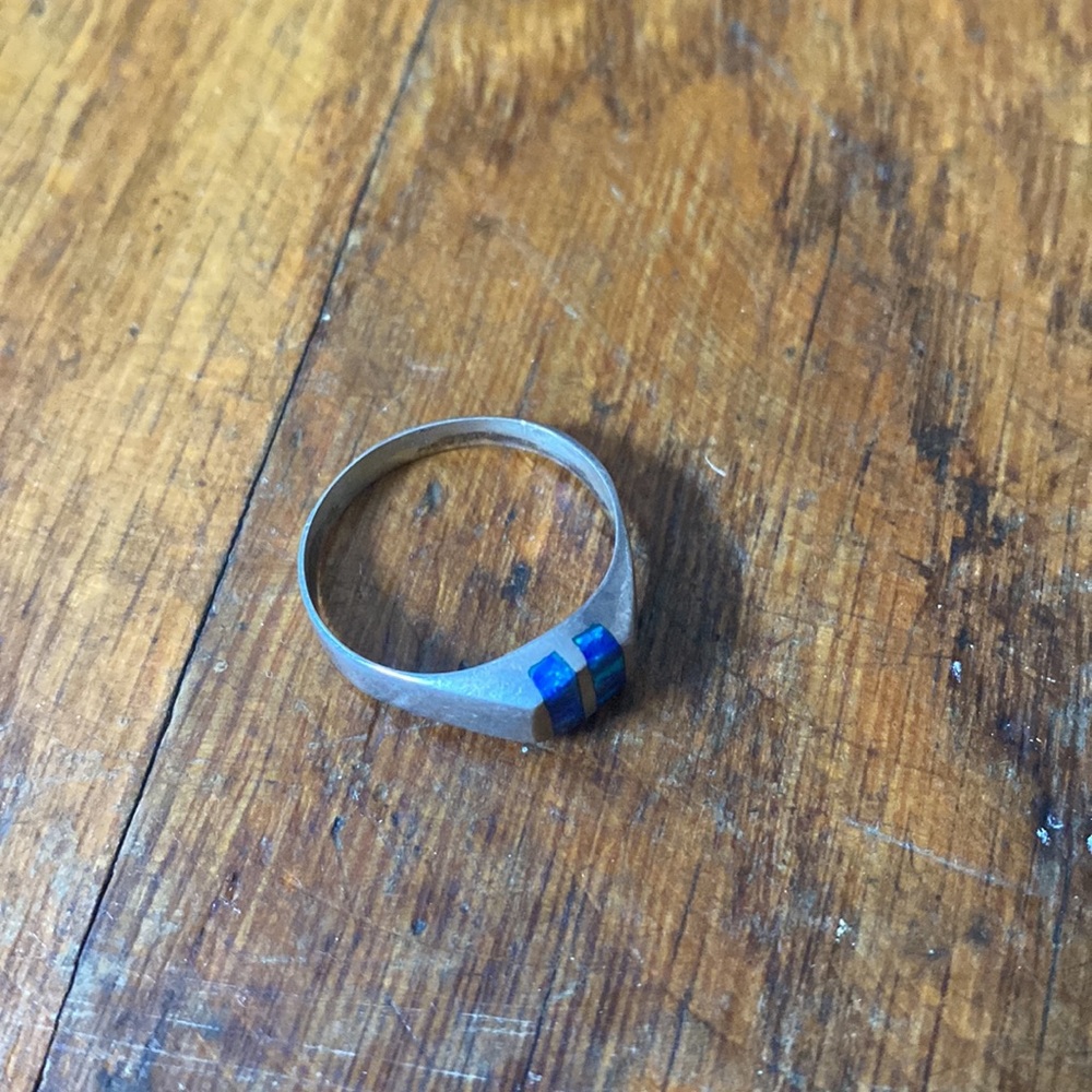 Turquoise and silver ring
